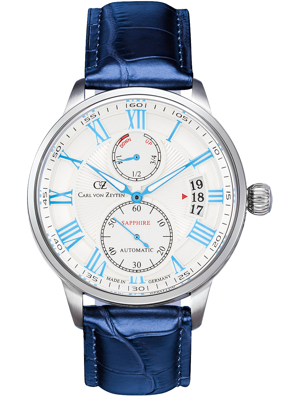 Carl von Zeyten CVZ0082WHS Münstertal Automatic Mens Watch 46mm 10ATM