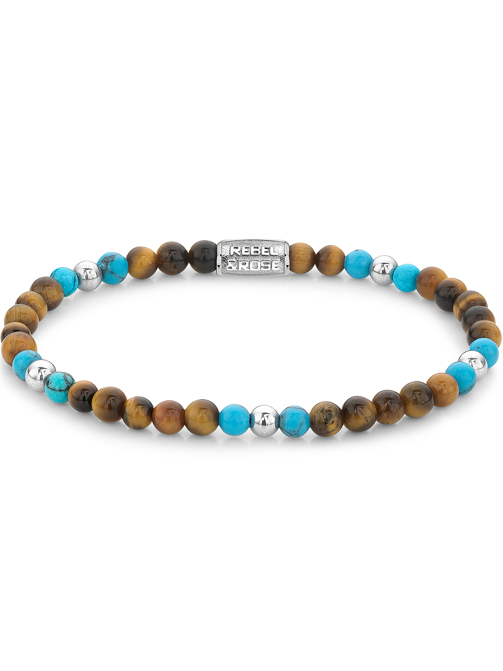 Rebel & Rose Bracelet Mix Tiger Turquoise RR-40109-S-M ladies