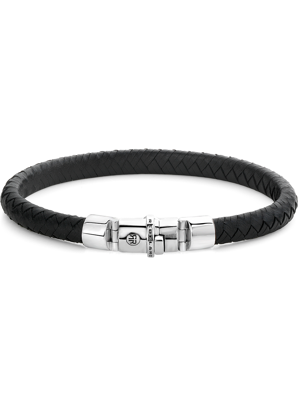 Rebel & Rose Bracelet Half Round Braided RR-L0133-S-L+ mens