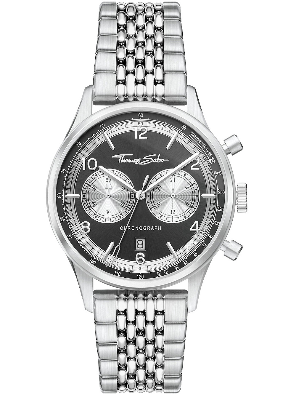 Thomas Sabo WA0375-201-203 Rebel at Heart Chronograph Mens Watch 40mm 3ATM