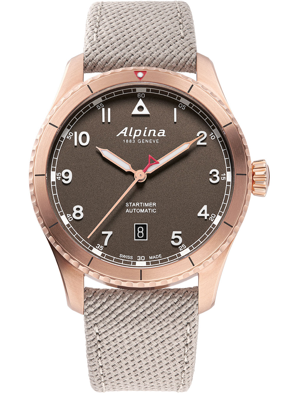 Alpina AL-525BR4S24 Startimer Pilot Automatic Mens Watch 41mm 10ATM