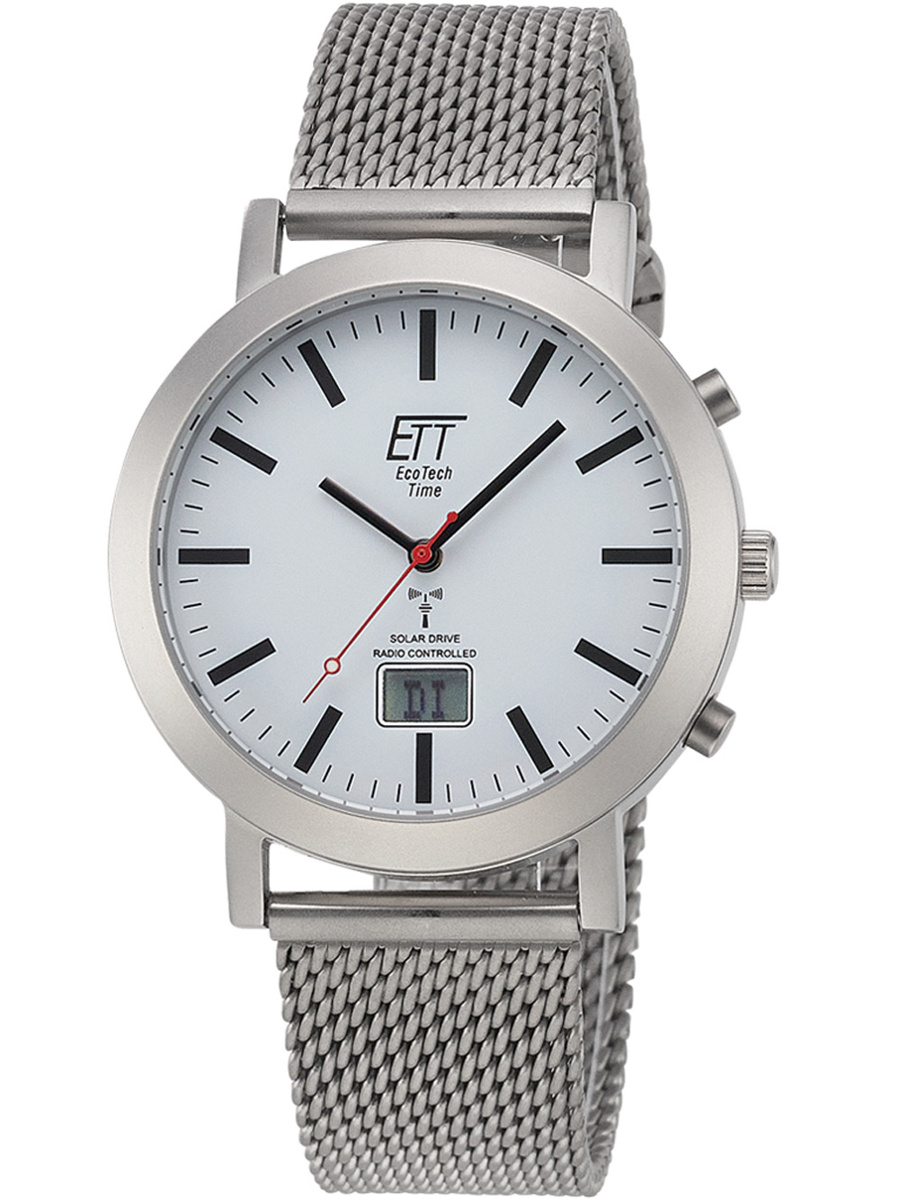 ETT EGS-11579-11M Mens Watch Solar Radio-Controlled 41mm 5ATM