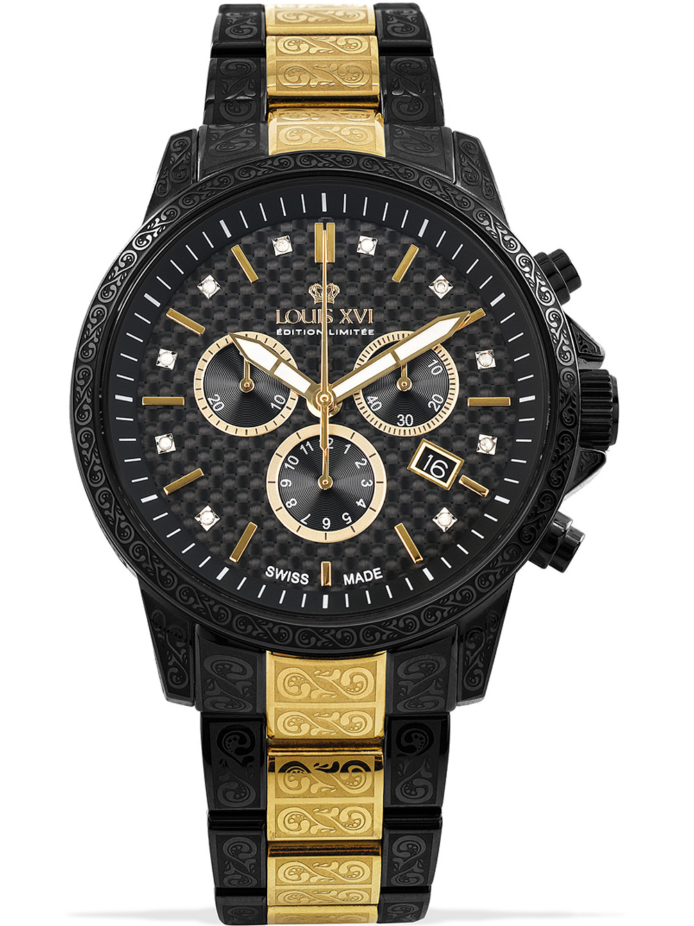 Louis XVI LXVI895 Palais Royale Chronograph Mens Watch 43mm 5ATM