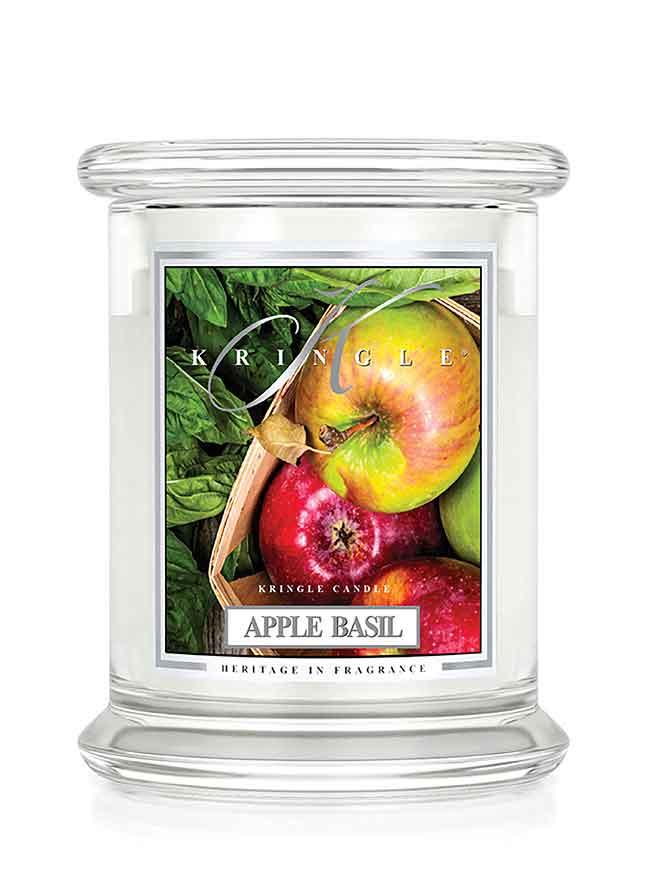 Kringle Candle Apple Basil świeca zapachowa średnia z 2 knotami (411 g)