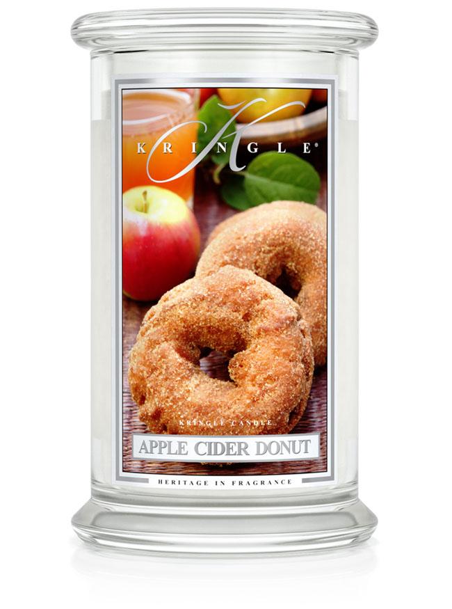 Kringle Candle Apple Cider Donut duża świeca zapachowa z 2 knotami (624 g)