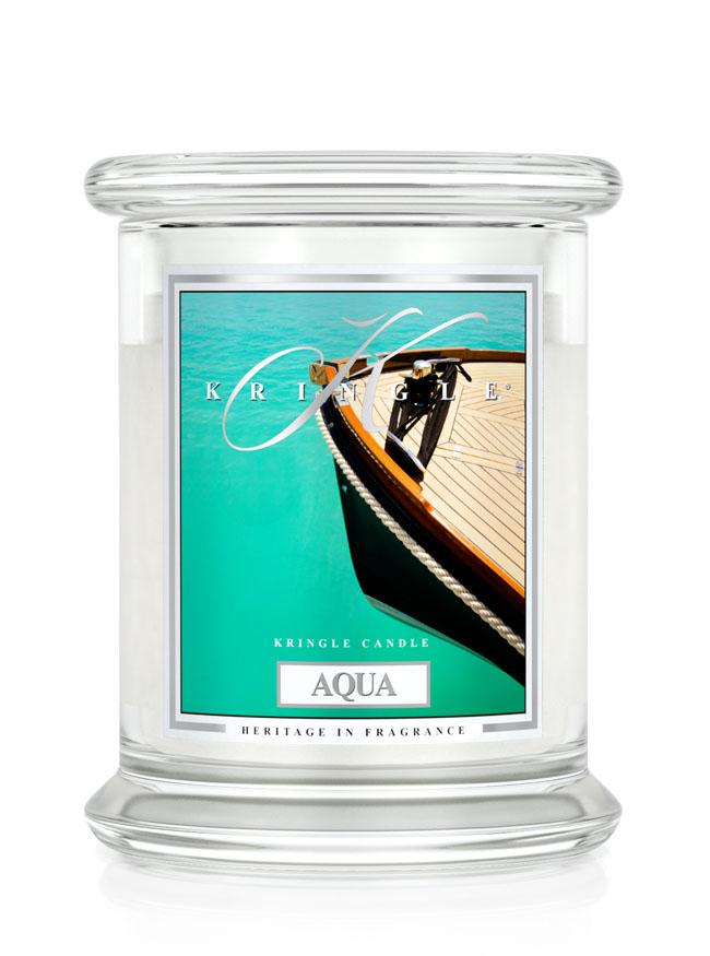 Kringle Candle Aqua świeca zapachowa średnia z 2 knotami (411 g)