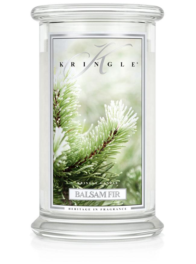 Kringle Candle Balsam Fir duża świeca zapachowa z 2 knotami (624 g)