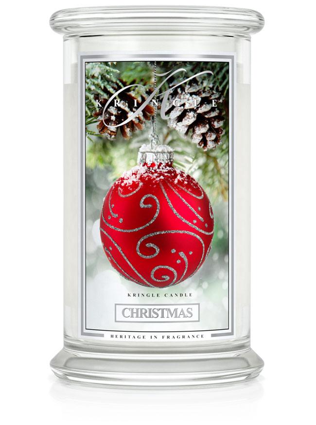 Kringle Candle CHRISTMAS duża świeca zapachowa z 2 knotami (624 g)