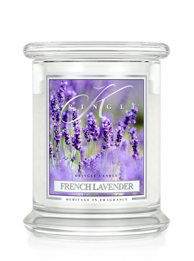 Kringle Candle French Lavender świeca zapachowa średnia z 2 knotami (411 g)