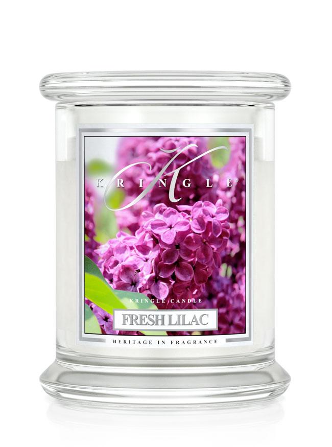 Kringle Candle Fresh Lilac świeca zapachowa średnia z 2 knotami (411 g)