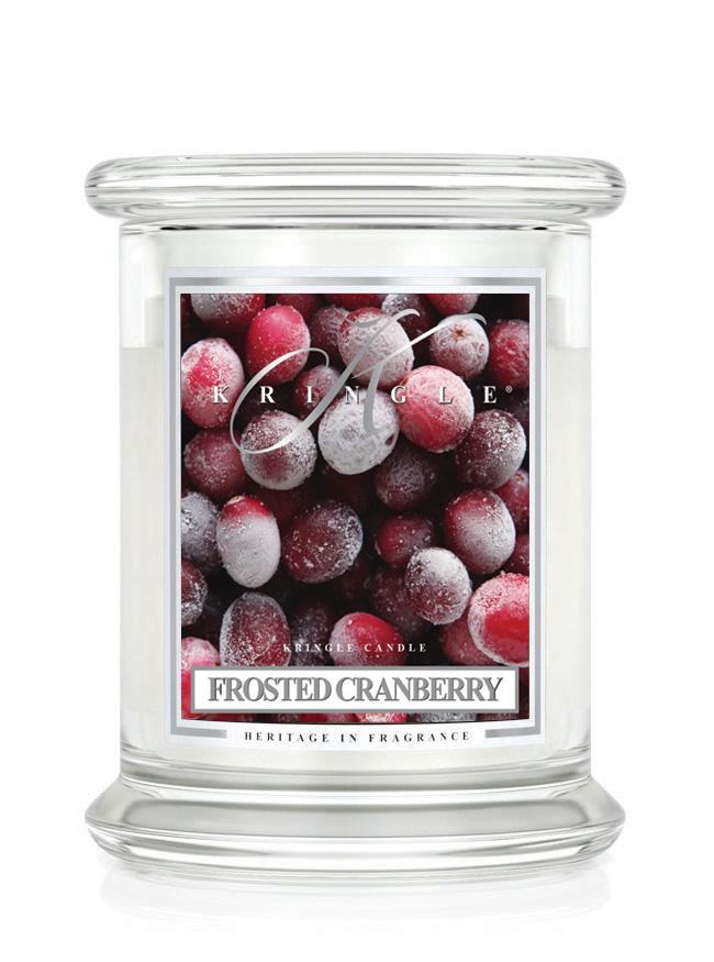 Kringle Candle Frosted Cranberry świeca zapachowa średnia z 2 knotami (411 g)