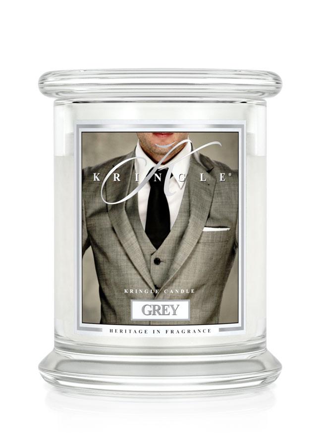 Kringle Candle Grey świeca zapachowa średnia z 2 knotami (411 g)