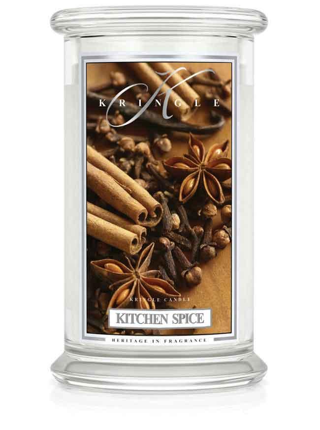 Kringle Candle Kitchen Spice duża świeca zapachowa z 2 knotami (624 g)