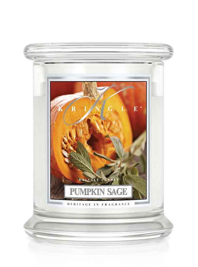 Kringle Candle Pumpkin Sage świeca zapachowa średnia z 2 knotami (411 g)