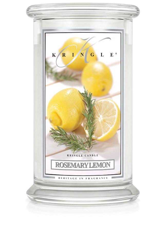 Kringle Candle Rosemary Lemon duża świeca zapachowa z 2 knotami (624 g)