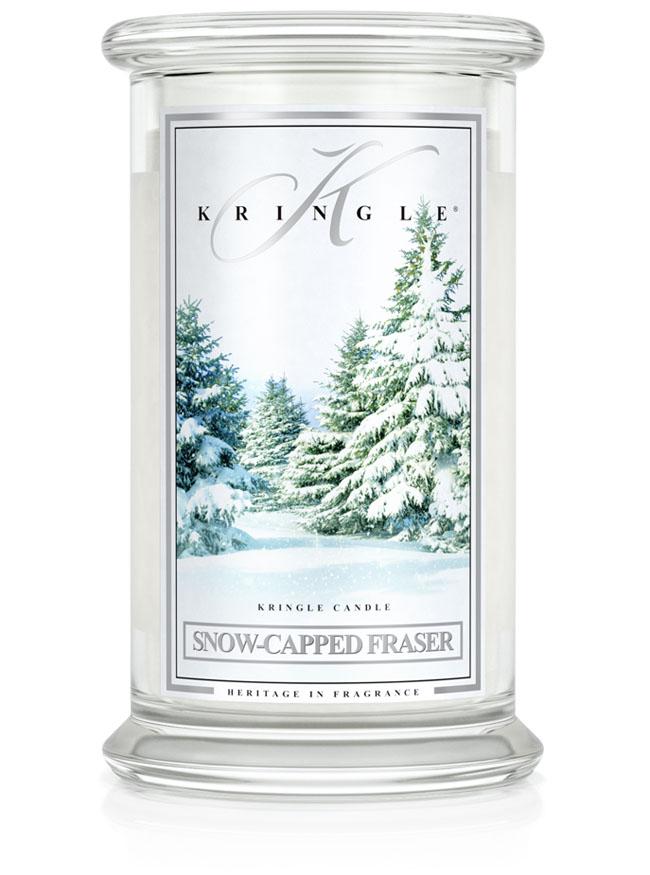 Kringle Candle Snow Capped Fraser duża świeca zapachowa z 2 knotami (624 g)