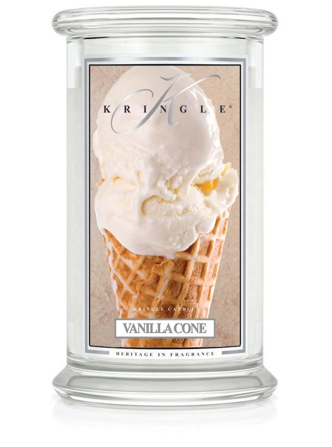 Kringle Candle Vanilla Cone duża świeca zapachowa z 2 knotami (624 g)