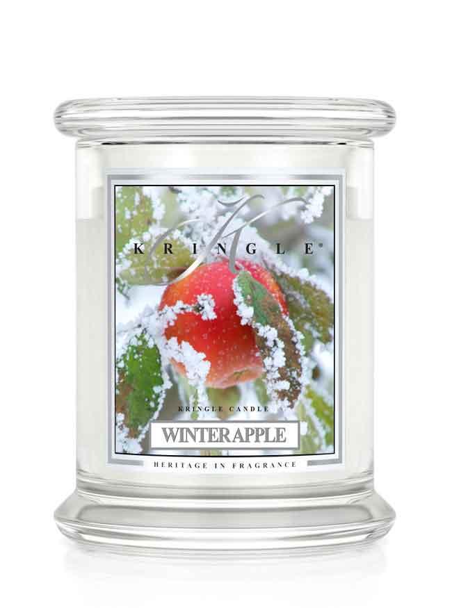 Kringle Candle Winter Świeca zapachowa jabłkowa średnia 2 knoty (411 g)