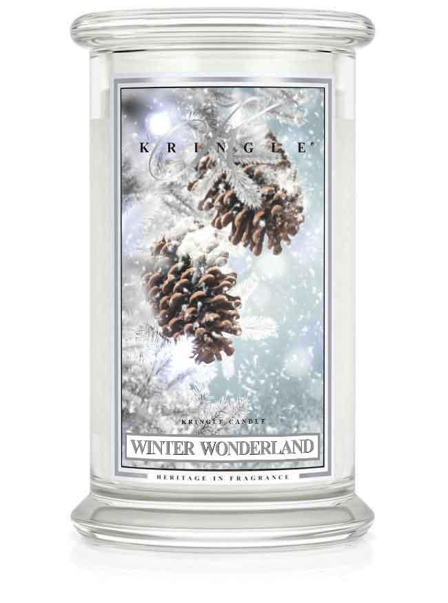 Kringle Candle Winter Wonderland duża świeca zapachowa z 2 knotami (624 g)