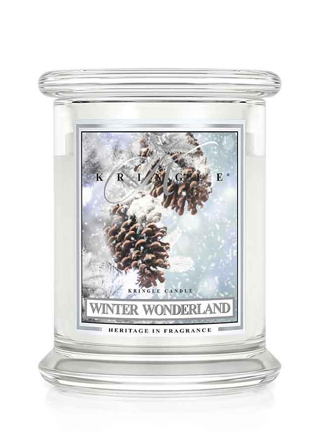 Kringle Candle Winter Wonderland średnia świeca zapachowa z 2 knotami (411 g)