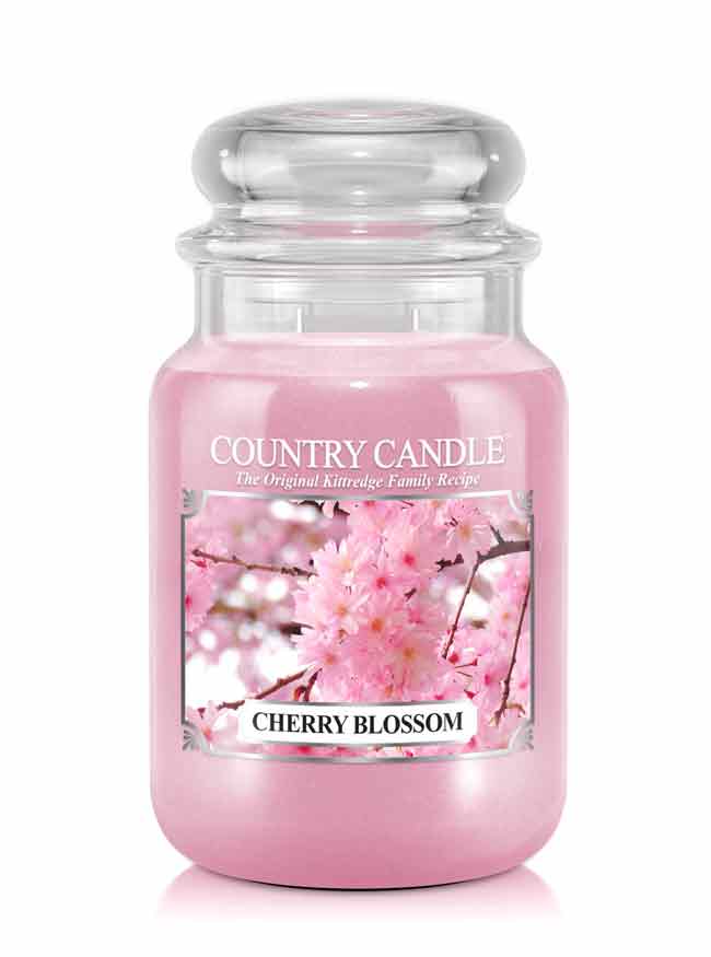 Country Candle Cherry Blossom duża świeca zapachowa z 2 knotami (652 g)