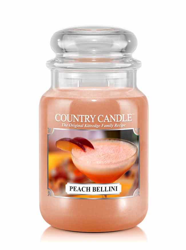 Country Candle Peach Bellini duża świeca zapachowa z 2 knotami (652 g)