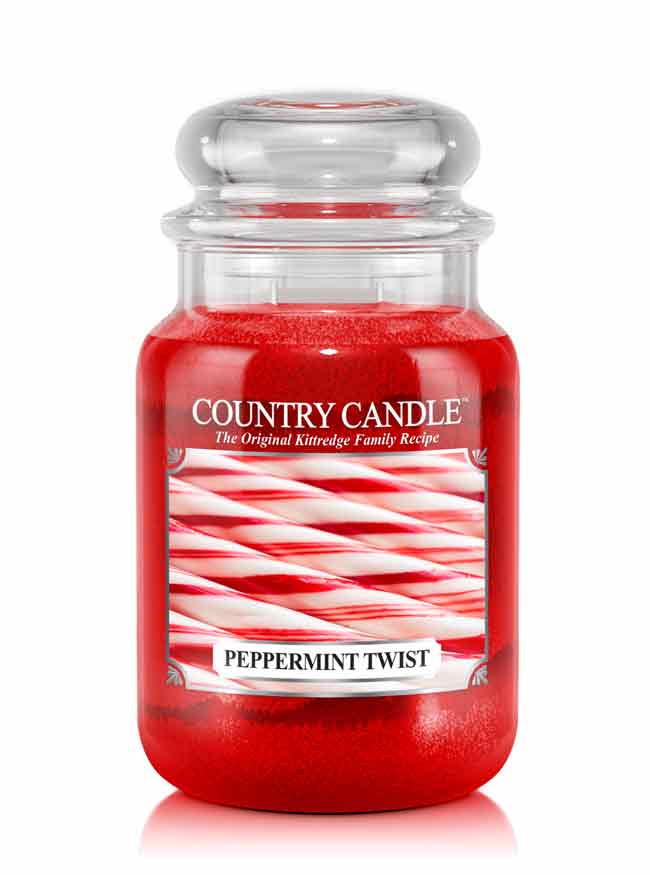 Country Candle Peppermint Twist duża świeca zapachowa z 2 knotami (652 g)