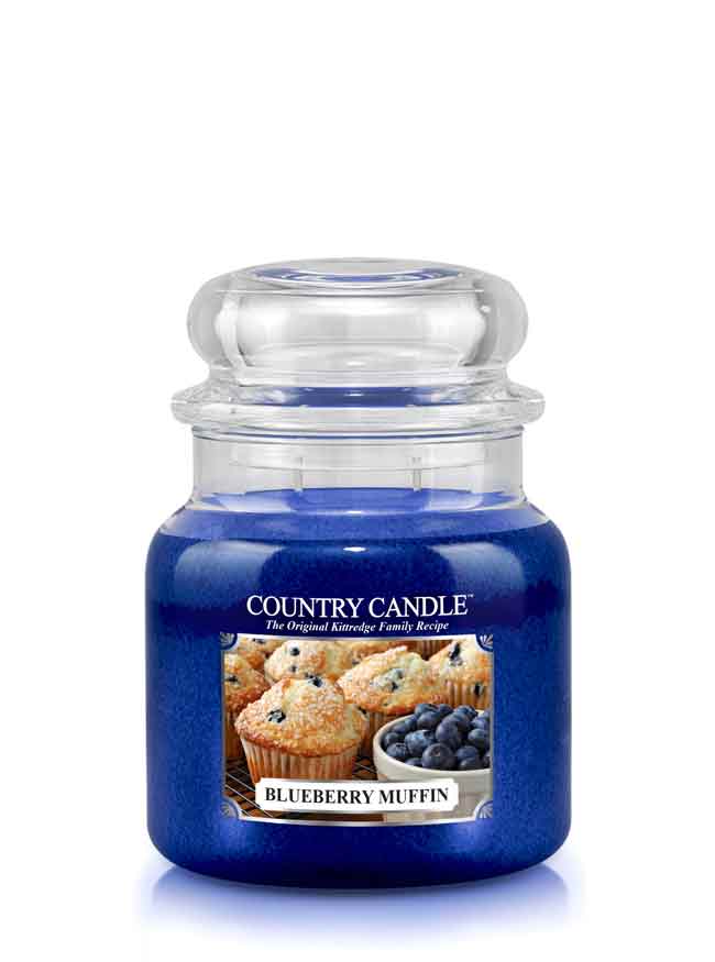 Country Candle Blueberry Muffin średnia świeca zapachowa z 2 knotami (453 g)