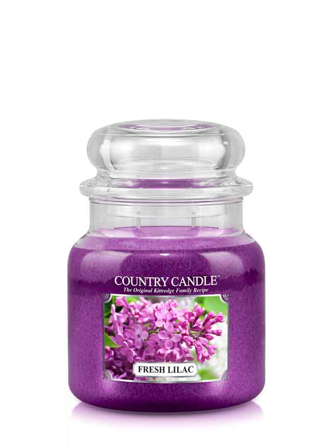 Country Candle Fresh Lilac świeca zapachowa średnia z 2 knotami (453 g)