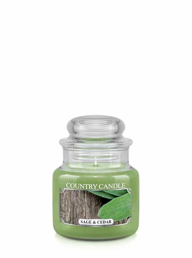 Country Candle Sage & Cedar świeca zapachowa mini 1-knot (104 g)