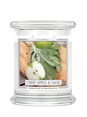 Kringle Candle Crisp Apple & Sage świeca zapachowa średnia z 2 knotami (411 g)