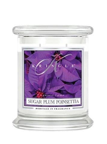 Kringle Candle Sugar Plum Poinsettia świeca zapachowa średnia z 2 knotami (411 g)