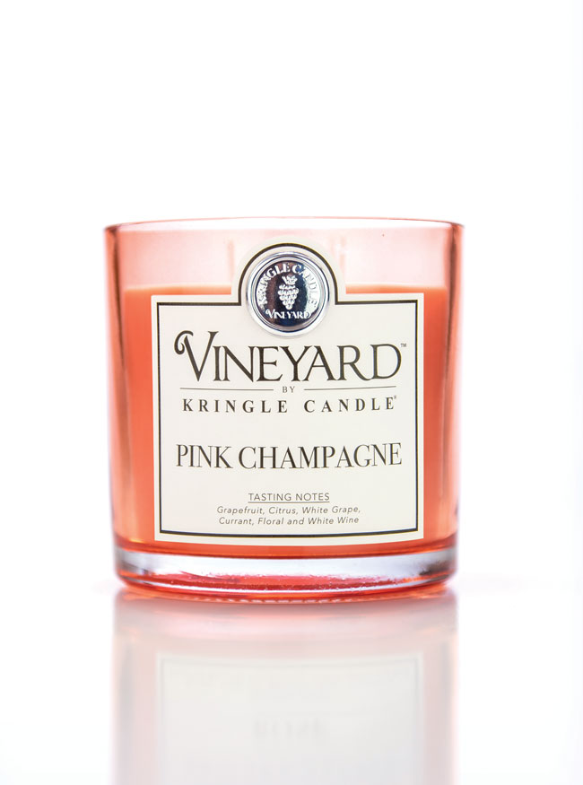 Kringle Candle VINEYARD Pink Champagne świeca zapachowa 4-knoty (737 g)