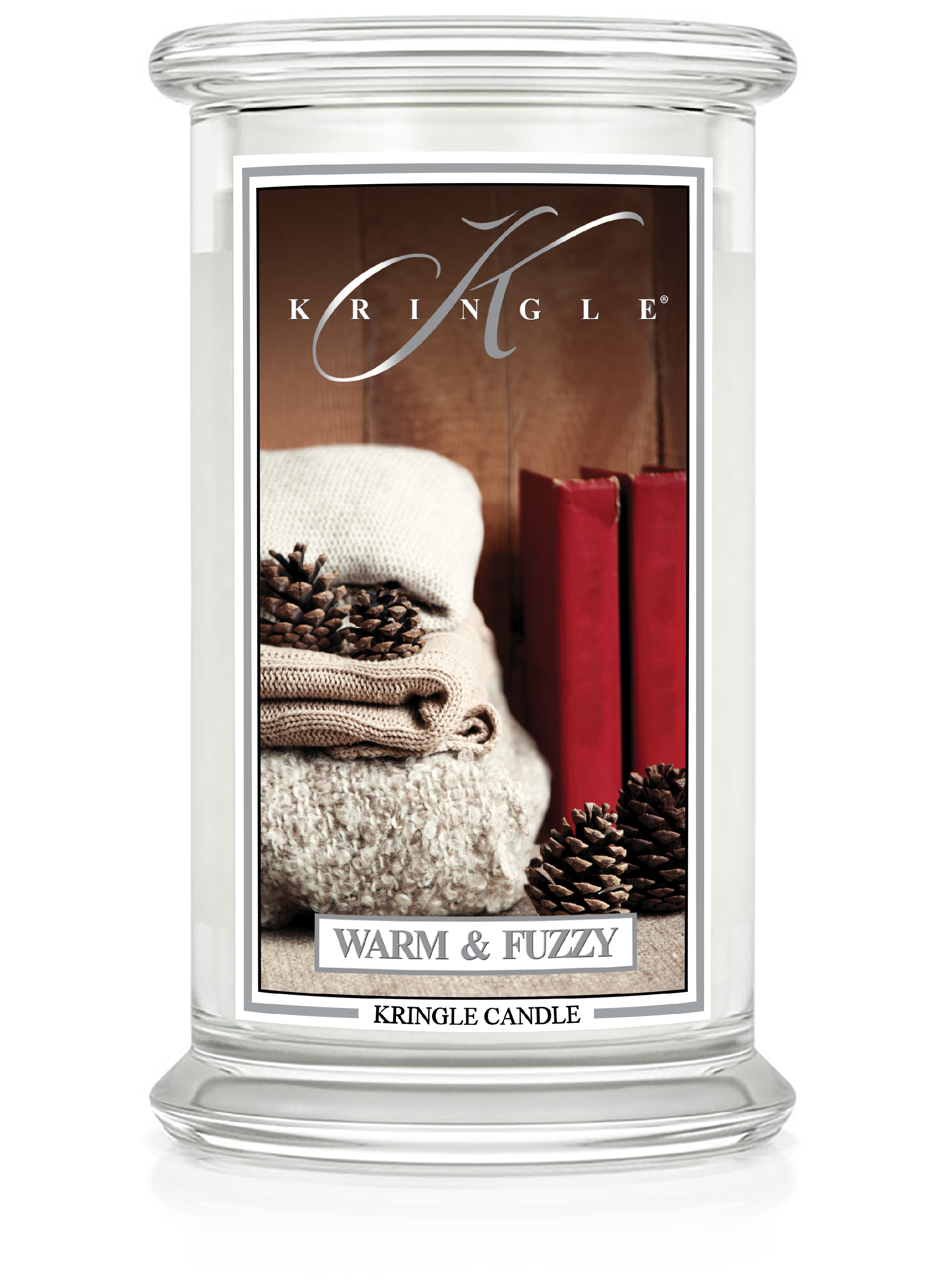 Kringle Candle Warm & Fuzzy duża świeca zapachowa z 2 knotami (624 g)