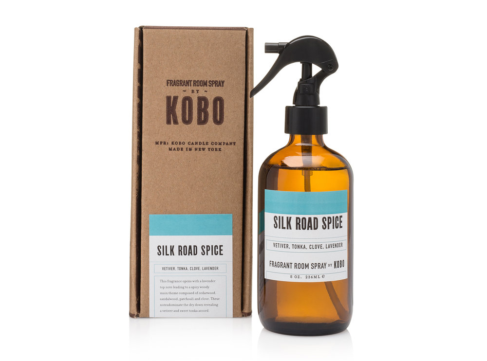 KOBO Woodblock Silk Road Spice Spray do pomieszczeń 8 uncji / 236 ml