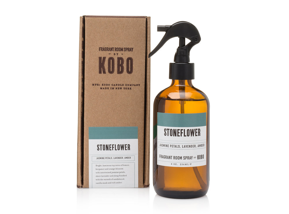 KOBO Woodblock Stoneflower Spray do pomieszczeń 8 uncji / 236 ml