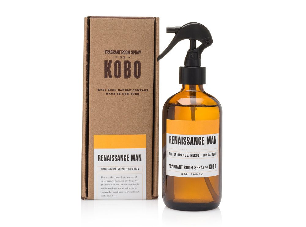 KOBO Woodblock Renaissance Man Room Spray 8 uncji / 236 ml