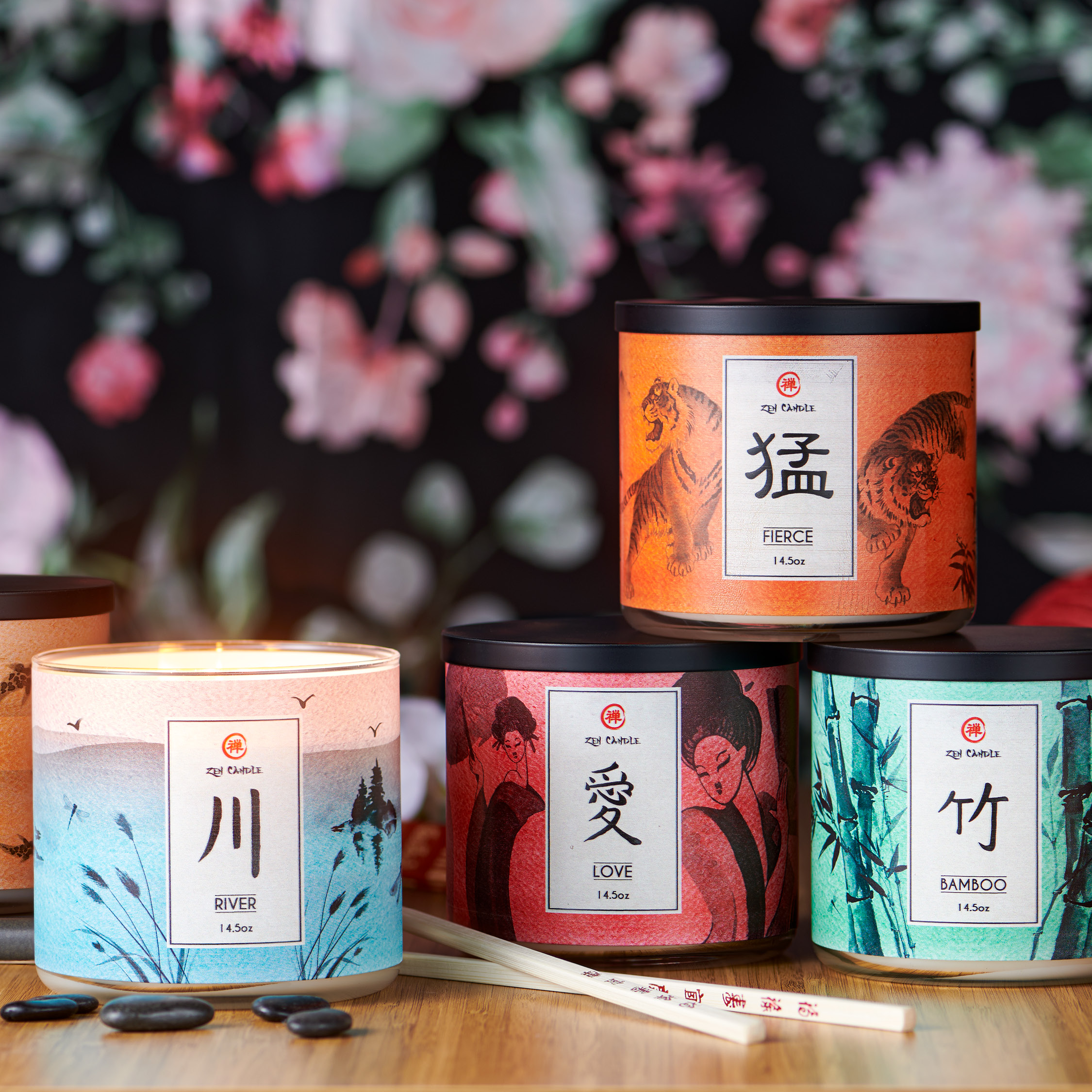 Świeca zapachowa Kringle Candle ZEN Cherry Blossom 411g