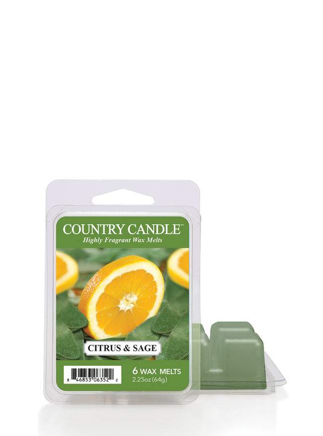 Wosk zapachowy Country Candle Citrus & Sage (64 g)