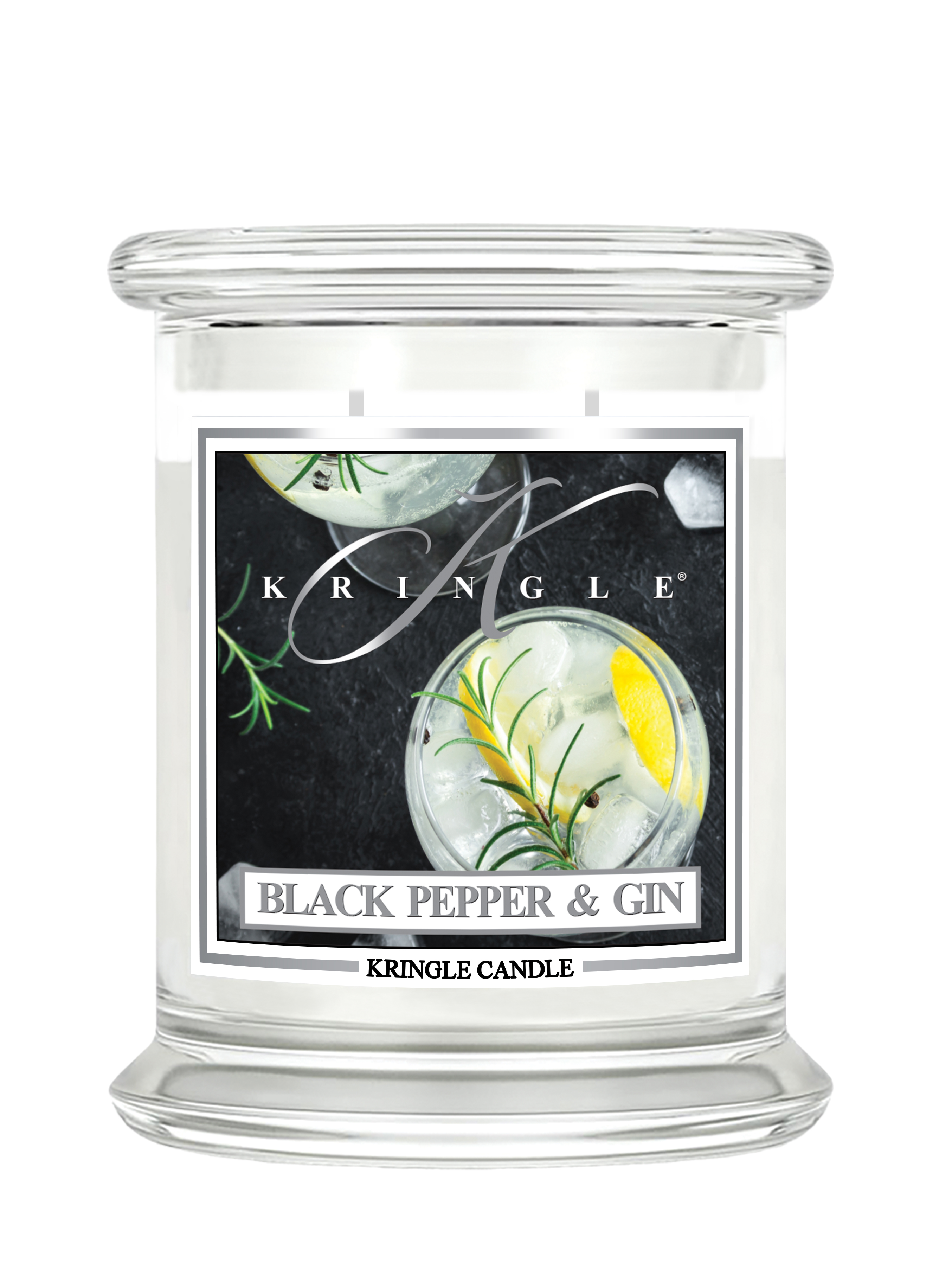 Kringle Candle Black Pepper Gin świeca zapachowa średnia z 2 knotami (411 g)