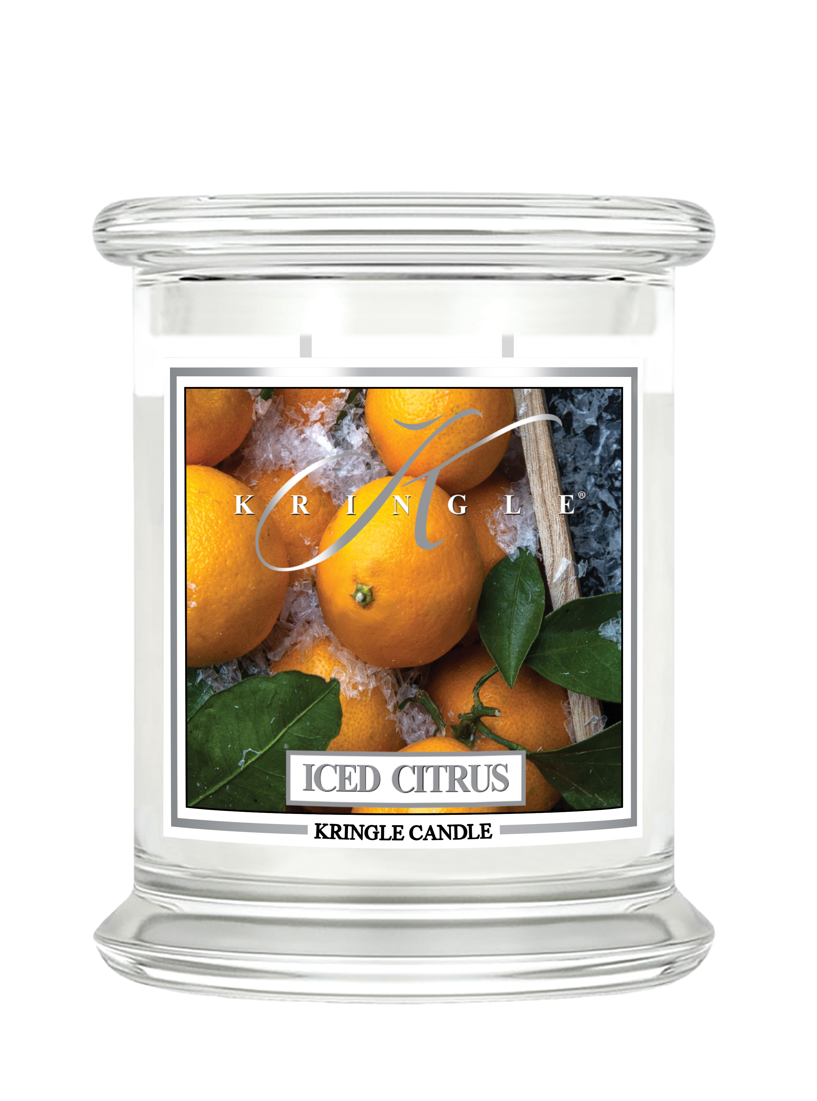 Kringle Candle Iced Citrus świeca zapachowa średnia z 2 knotami (411 g)