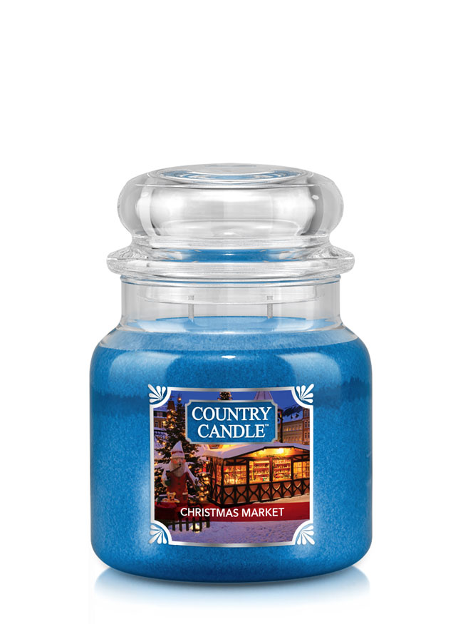 Country Candle Christmas Market świeca zapachowa średnia z 2 knotami (453 g)