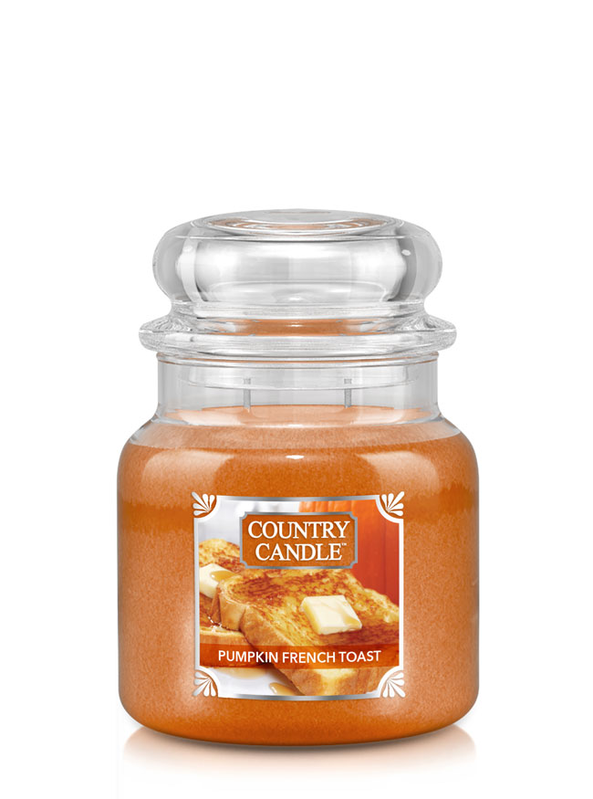 Country Candle Pumpkin French Toast średnia świeca zapachowa z 2 knotami (453 g)