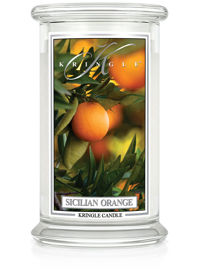 Kringle Candle Sicilian Orange duża świeca zapachowa z 2 knotami (624 g)