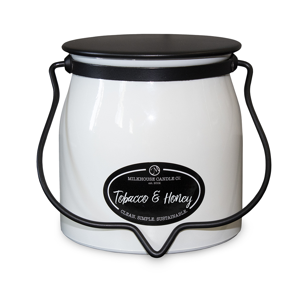 MILKHOUSE CANDLE Świeca zapachowa Tobacco & Honey BUTTER JAR 2 knoty (454 g)