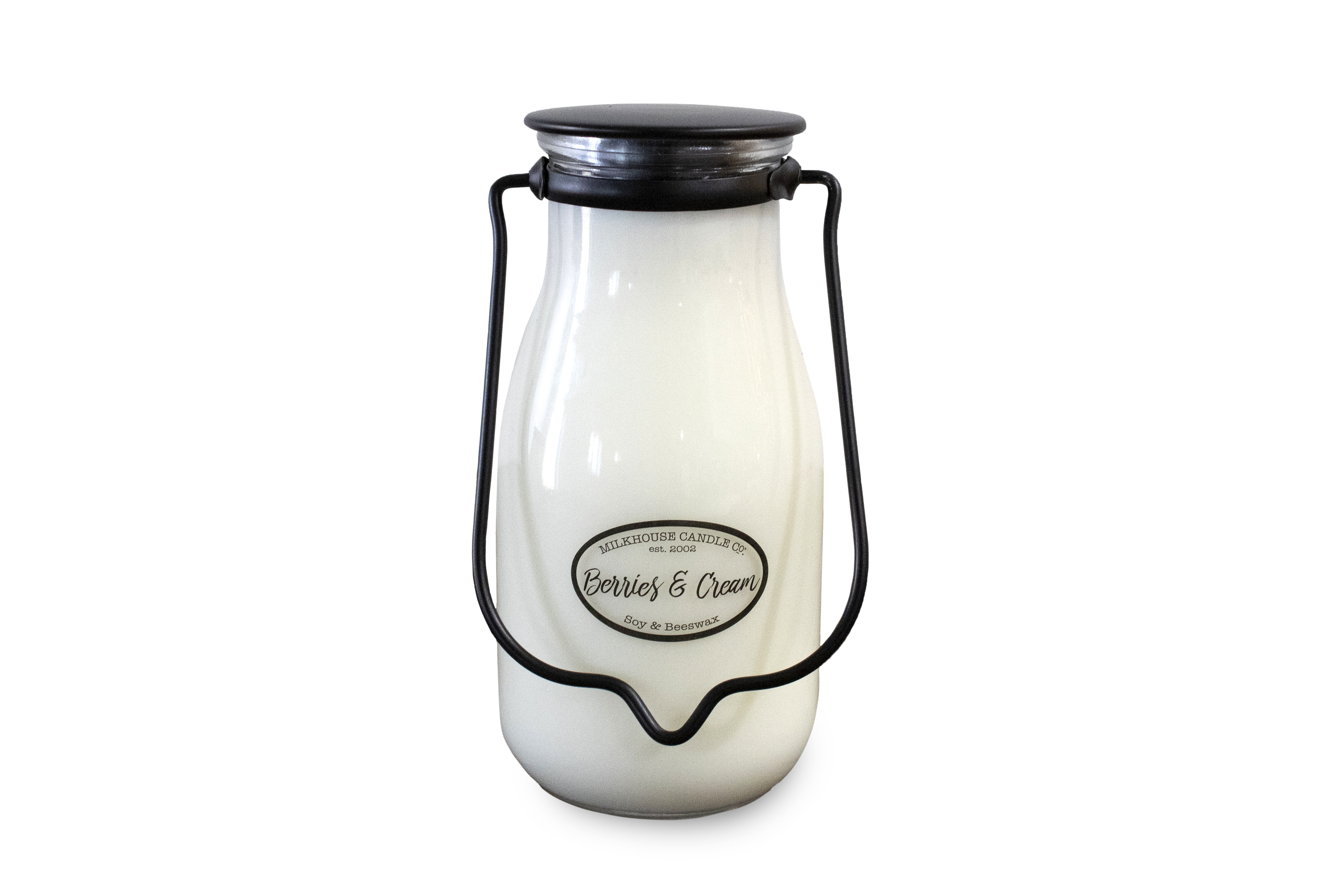 MILKHOUSE CANDLE Berries & Cream świeca zapachowa Butelka mleczna duża 396g