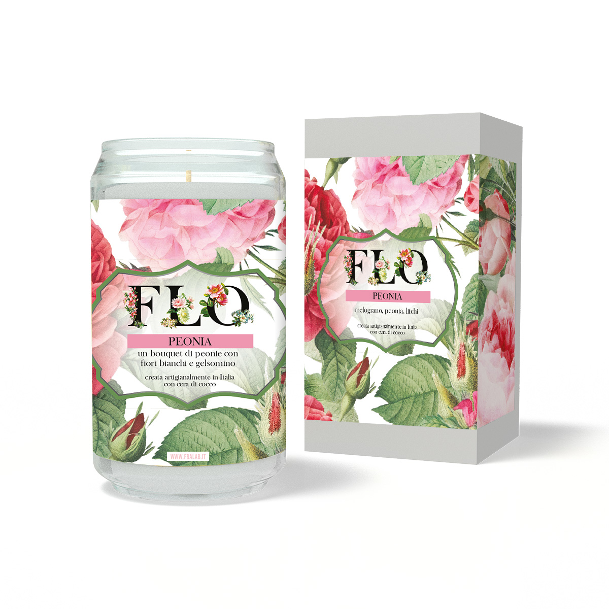 Fralab FLO Peonia / Peonia świeca zapachowa 390g