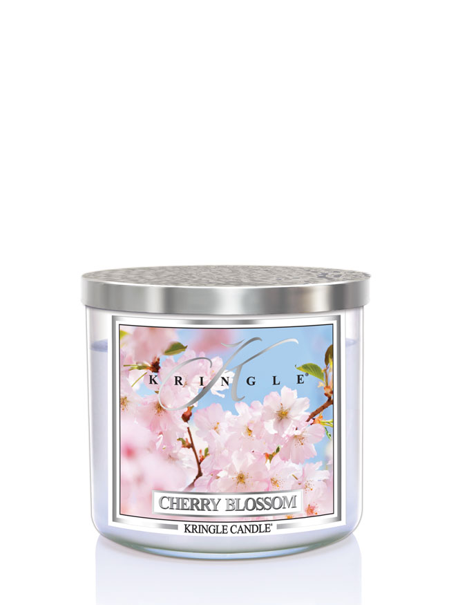 Kringle Candle TUMBLER Cherry Blossom świeca zapachowa z 3 knotami 411g