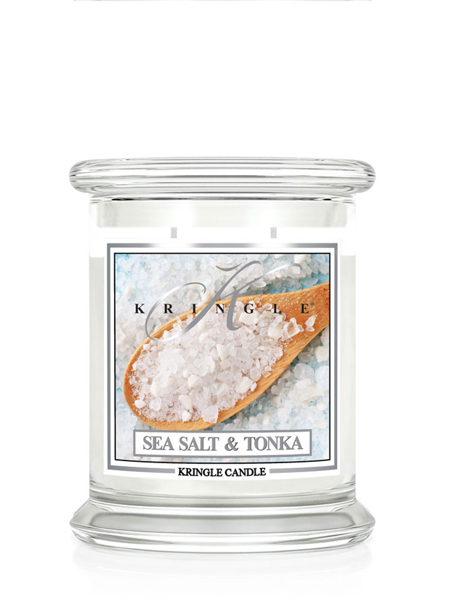 Kringle Candle Świeca zapachowa Sea Salt & Tonka średnia 2 knoty (411 g)