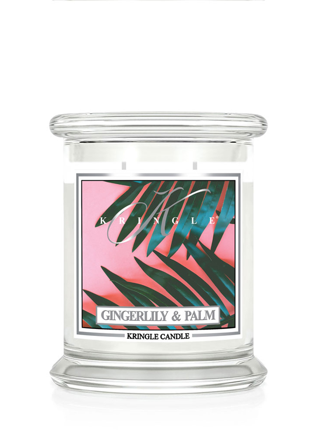 Kringle Candle Gingerlily & Palm świeca zapachowa średnia z 2 knotami (411 g)